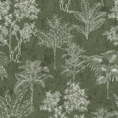 Galerie Wallcoverings Zen Collection Floating Foliage Metallic Sheen Finish Non-woven Wallpaper Roll