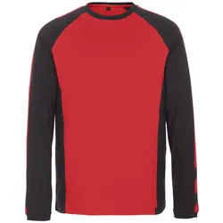 Langarmshirt "BIELEFELD" Unique - L - rot/schwarz