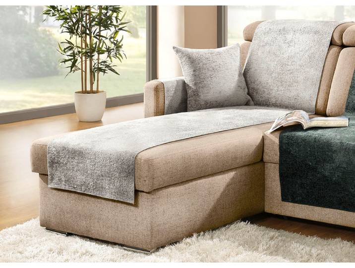 Wohnaccessoires mit Anti-Rutsch-Beschichtung, Silber, Größe 842 (Couchschoner, 110x140 cm)