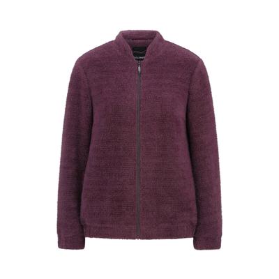 Kurzjacke GOLDNER "Blouson mit Stehkragen", Damen, Gr. 52, lila (beere), Jacken Kurzjacke, Taschen an der Seitennaht