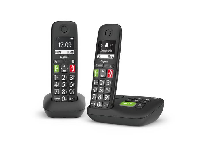 Gigaset E290A duo Huistelefoon Zwart