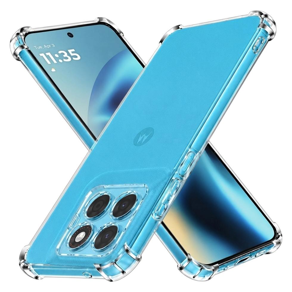 Techsuit - Shockproof Clear Silicone - Motorola Moto G87 / G77 / G67 - Clear (Motorola Moto G67, Motorola Moto G77, Motorola Moto G87) (72126925)