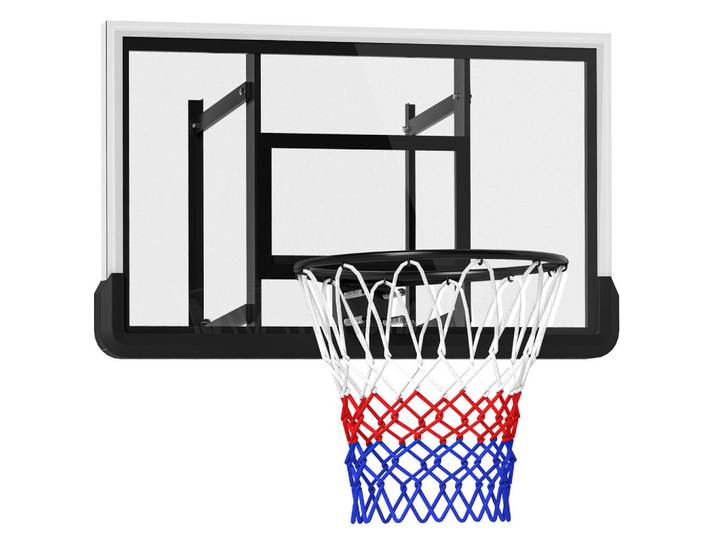 ComfortXL Basketballkorb De-10354 wandmontiert, gefederter Korb Schwarz, Metall, 28x110 cm, Freizeit & Co, Sport & Fitness