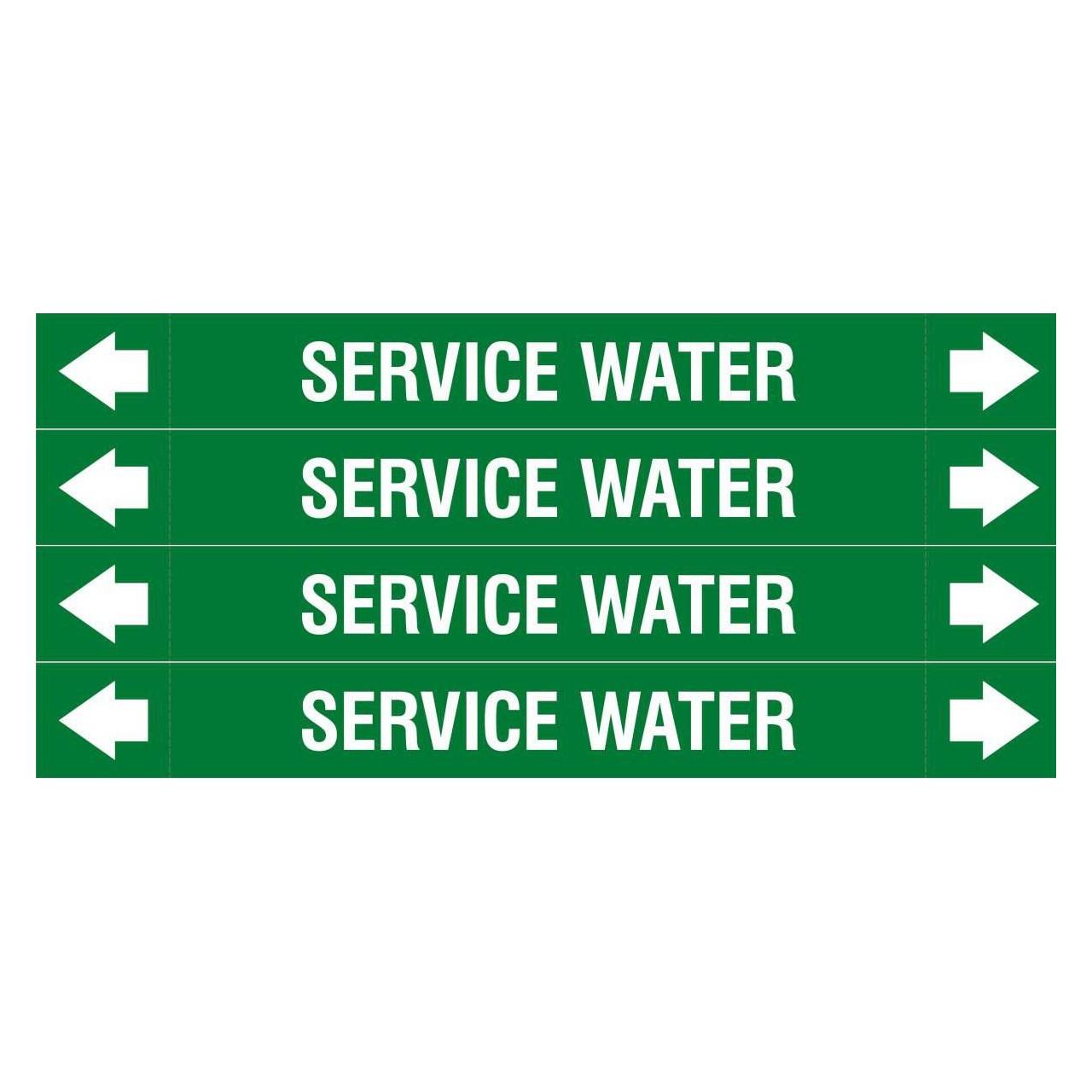 Brady ASME - Rohrmarkierer - Service Water (ASMEPM-26X230MM-SERVICE WATER)