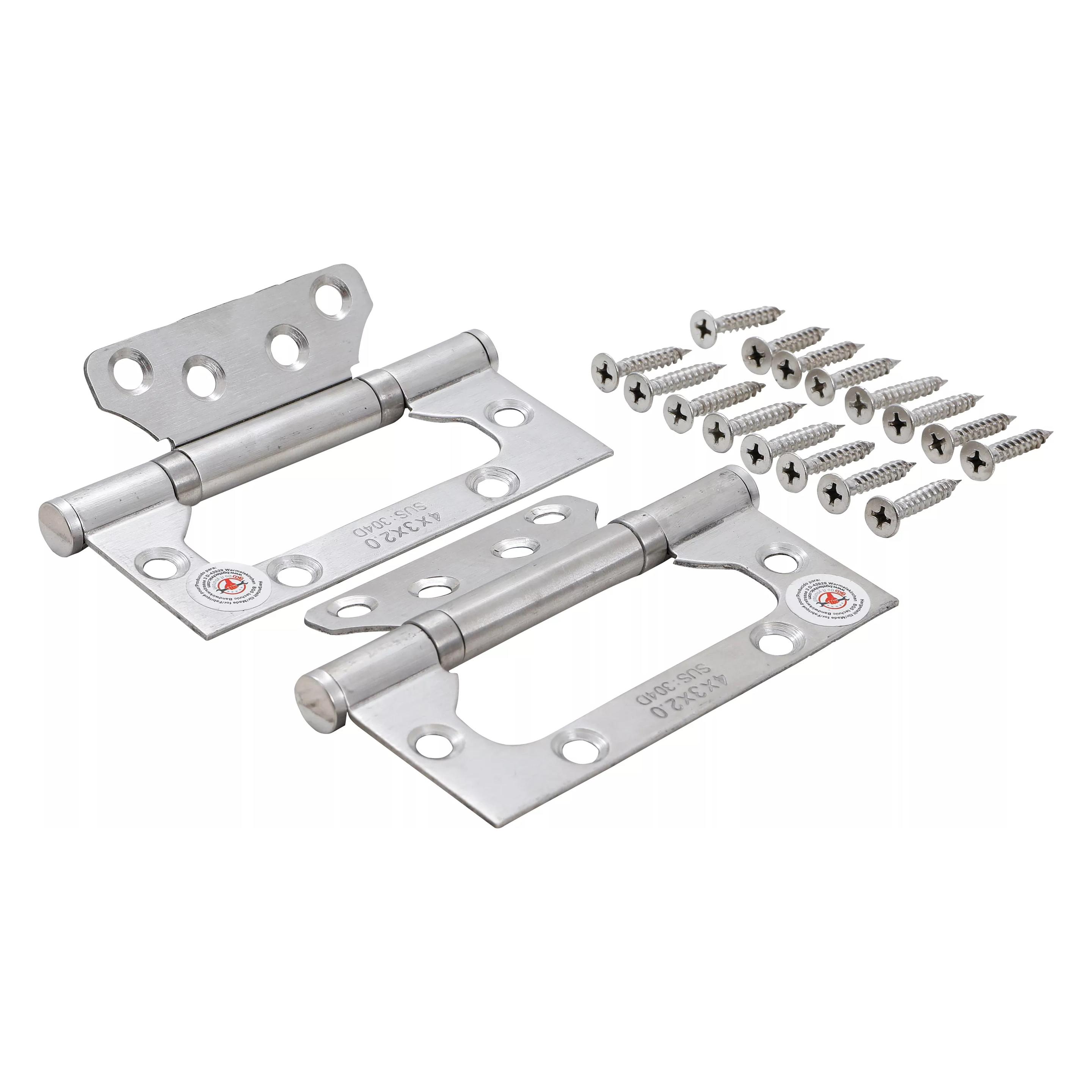 BGS Scharnier-Satz Edelstahl für platzsparenden Einbau 100 x 50 mm 2-tlg. (80909)