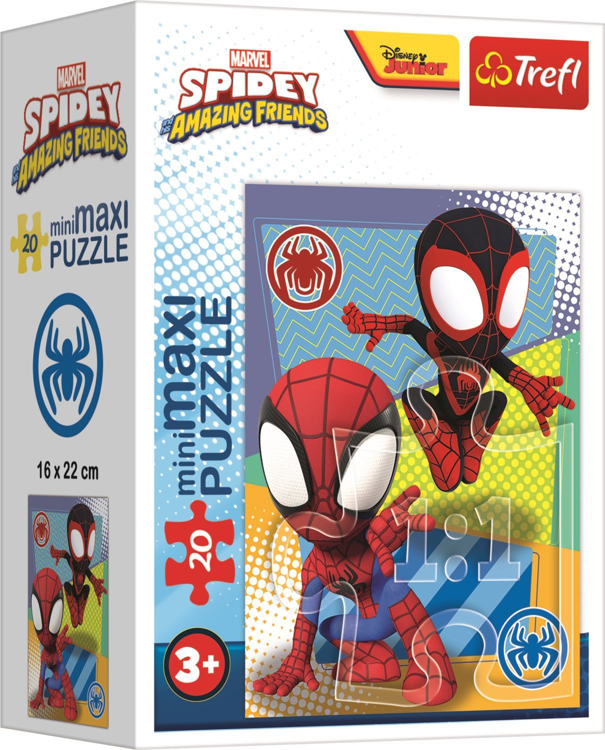 TREFL Puzzel Amazing Spidey: Spidey en Spin, 20 stukjes
