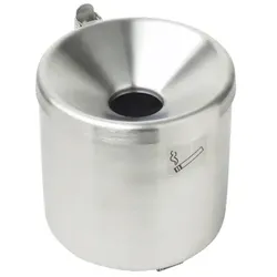 Wandaschenbecher NordSüd aus Edelstahl ca. 2,5 Liter Volumen Durchmesser 150mm, Höhe 145mm