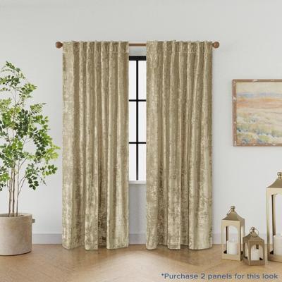 Awesome Home Texture Velvet Back Tab Room Darkening Single Panel