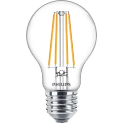 Philips CorePro - Glühbirne mit LED-Filament - Form: A60 - klar Finish - E27 - 8.5 W - Warmweiß - 2700 K