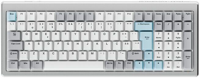 TECLADO GAMING DUCKY CUSHION 98 PT CINZ