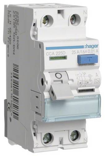 Hager CCA225D FI-Schutzschalter A 2polig 25A 0.01A 230V