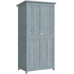 GARTENSCHRANK Tannenholz Grau
