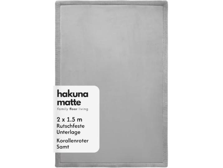Hakuna Matte Wolkenweiche Spielmatte Baby 200x150x2,5cm, grau, Tatami Matte