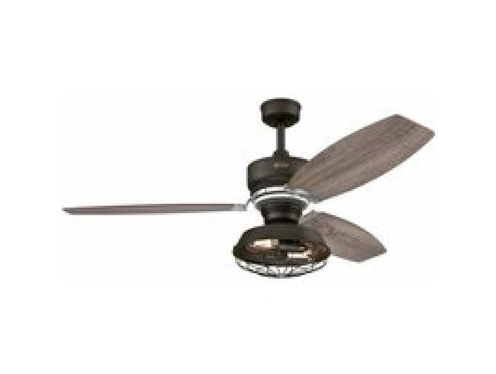 Ventilateur de plafond à LED dIntérieur Lighting Welford de 137 cm en Bronze Patiné avec Télécommande déclairage et de Ventilate