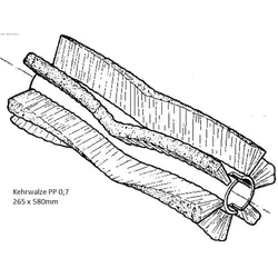 Nilfisk Original 145 4845 000 Kehrwalze PP 0,7
