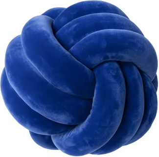 Uplift Curations KnotPlay Woven Knotted Ball Pillow Plush Backrest Cushion For Gaming Chair, Sofa & Home Decor blue 4.72 4.72 Inches