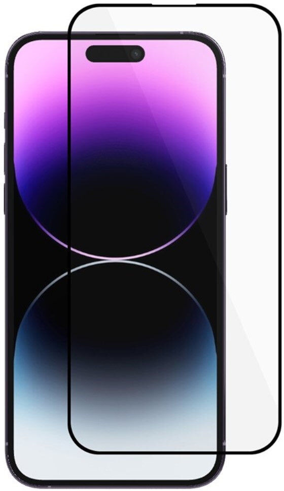 INCOVER iPhone 16 Pro Full Fit Hærdet Glas - Skærmbeskyttelse - Sort Kant