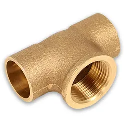 Rotguss Lötfitting T-Stück IG (Ausführung: 35 - 1/2''IG - 35)