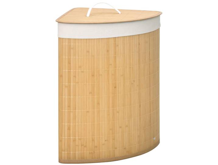 ComfortXL Wäschekorb De-18792 Natur/Weiß, Naturfarben, Naturmaterialen, 38x57x38 cm, Haushalt & Reinigung, Wäschepflege, Wäschekörbe & Wäschetonnen