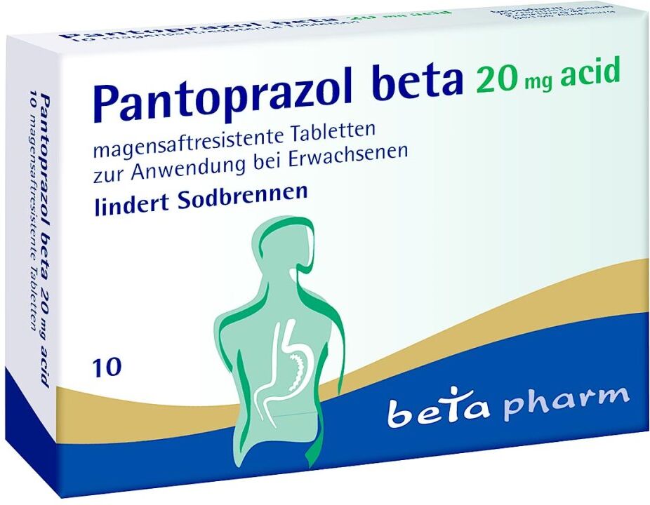 Pantoprazol beta 20 mg acid magensaftresistent Tabletten