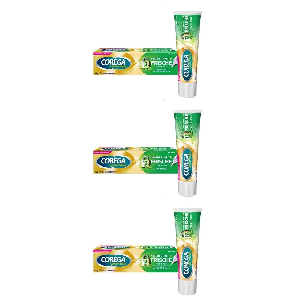 Corega Ultra Haftcre Frisc x3 3x40 g Creme