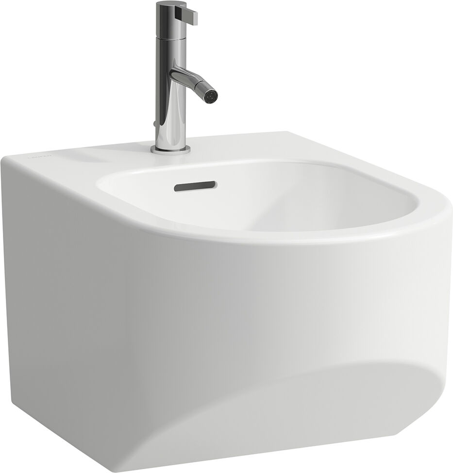 LAUFEN Sonar mur Bidet H8303410003021 37x53cm, trou pour robinet, sans trou latéral pour raccordement à l'eau, blanc