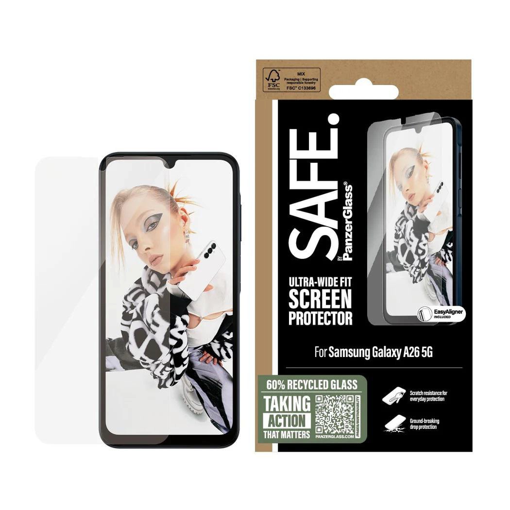 SAFE. by PanzerGlass Displayschutz Ultra-Wide-Fit mit Aligner Galaxy A26 5G