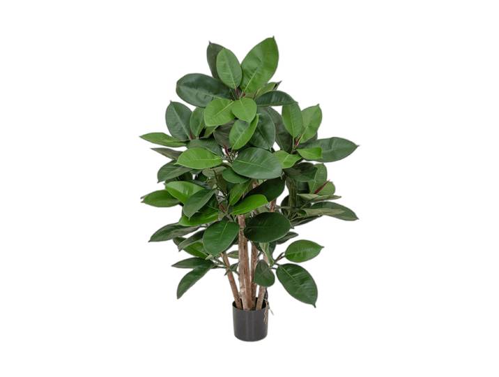 Lebensechte Kunstpflanze „Ficus Elastica Bush“ Grün Baq Design