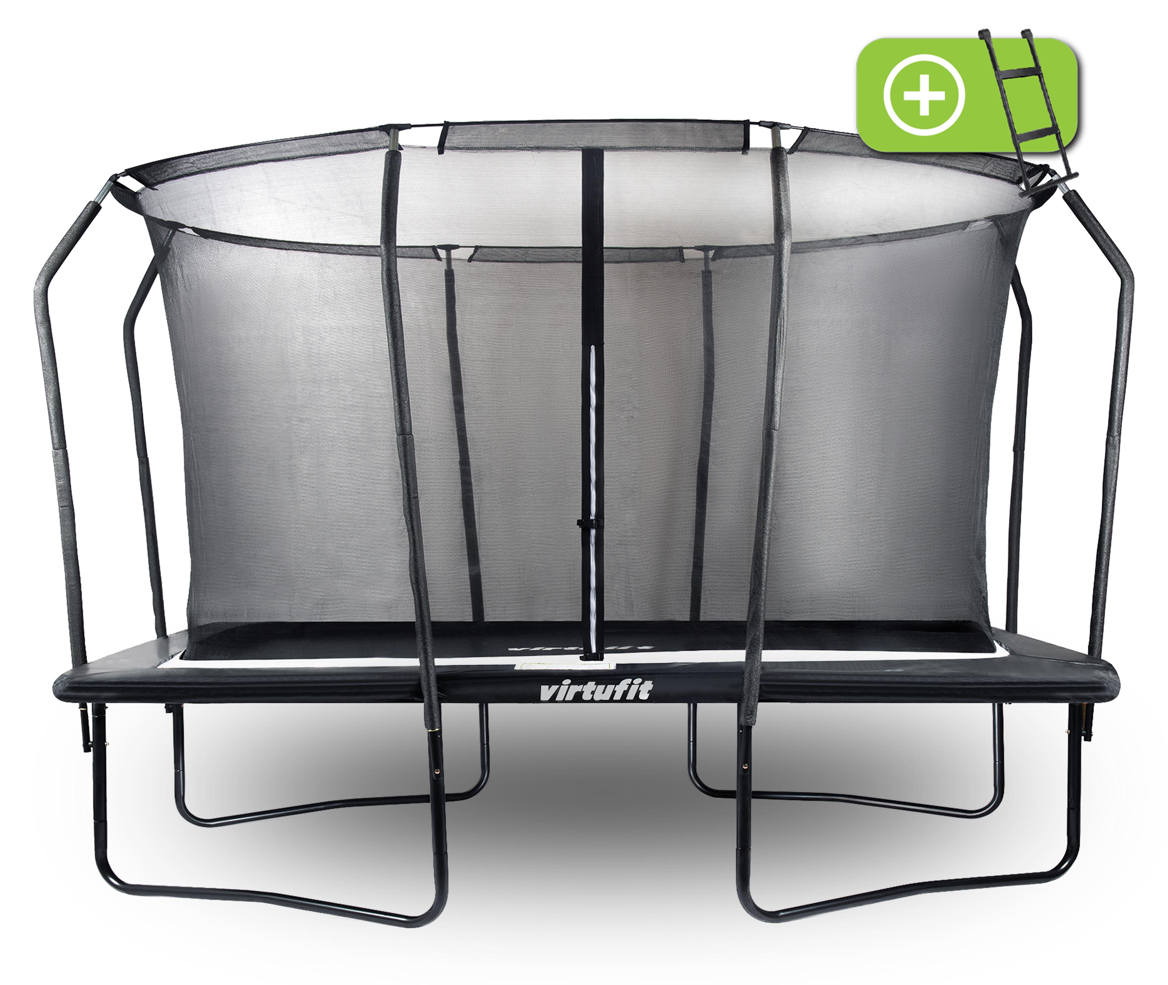 Premium-Trampolin mit Sicherheitsnetz - rechteckig - 244 x 366 cm