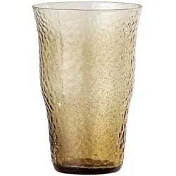 Bloomingville Trinkglas Karlette, Ø 8 cm, Höhe 12 cm, braun