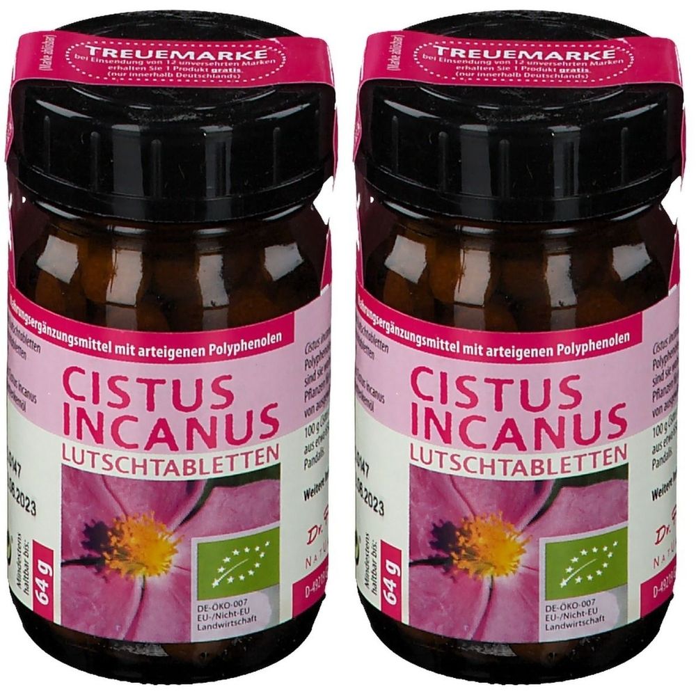 Cistus Incanus Bio Lutschtabletten Dr.Pandalis 2x 2x64 g