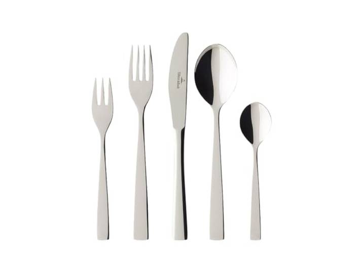 Villeroy & Boch - Elisabeth Tafelbesteck 30-teilig, Klassisches Besteckset für 6 Personen, 6 Tafelmesser, 6 Tafelgabeln, 6 Tafellöffel, 6 Kaffeelöffel, 6 Kuchengabeln, Spülmaschinenfest, Edelstahl