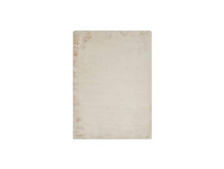 -LUXOR- living Teppich Coste, Schlafzimmerteppich, 80 x 150 cm Beige Kunstfell, Kaninchenfell-Haptik, besonders weicher Hochflor