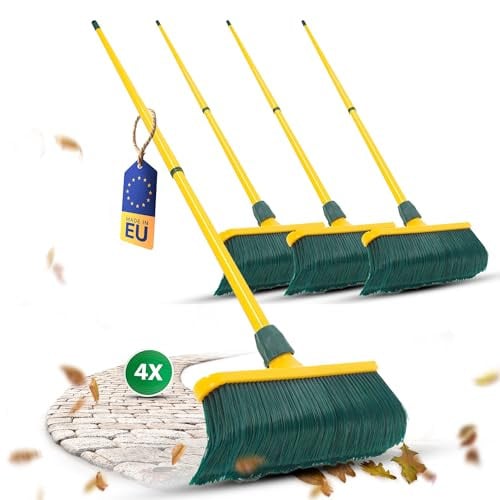 Novaliv Klauwbezem met Telescoopsteel, 30 cm, Kunststof, Multifunctionele Tuinbezem en Terrasbezem