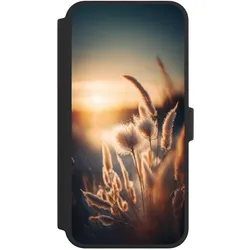 Nivocase Klapphülle für Apple iPhone 16 Pro Max Handyhülle aus Kunst Leder NIVOflip schwarz Natur Sonne (Apple iPhone 16 Pro Max), Smartphone Hülle, Schwarz