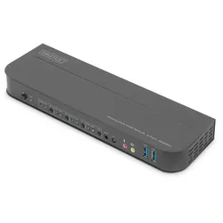 Digitus KVM-Switch, 4-Port, 4K60Hz, 4 x DP in, 1 x DP/HDMI out