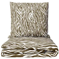 Leonado Vicenti Winter Bettwäsche Fleece 135x200 80x80 braun weiß Leopardenmuster kuschelig weich warm 4 teilig