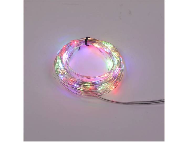 Lichtergirlande LED mehrfarbig MERRY 1290cm 2.1W silber