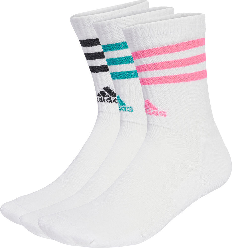 Adidas 3stripes cushioned sportswear crew socks 3 pair pack calcetines deportivos Blanco (43-45)