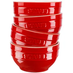 4 Staub Keramik-Schüsseln - rot
