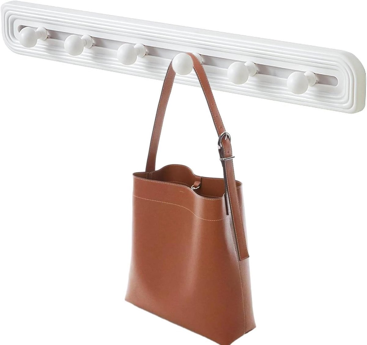 Zwarte verstelbare muurhanger organizer voor kleding en sportartikelen, 40 cm lengte