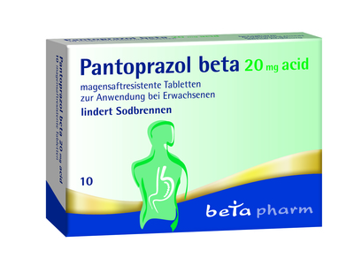 betapharm Arzneimittel GmbH PANTOPRAZOL beta 20 mg acid magensaftres.Tabletten 10 St 15785283