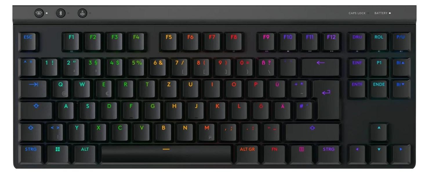 Logitech G G515 LIGHTSPEED TKL Mechanisch Gaming Toetsenbord met RGB LED-verlichting, RF Draadloos en Bluetooth, Zwart