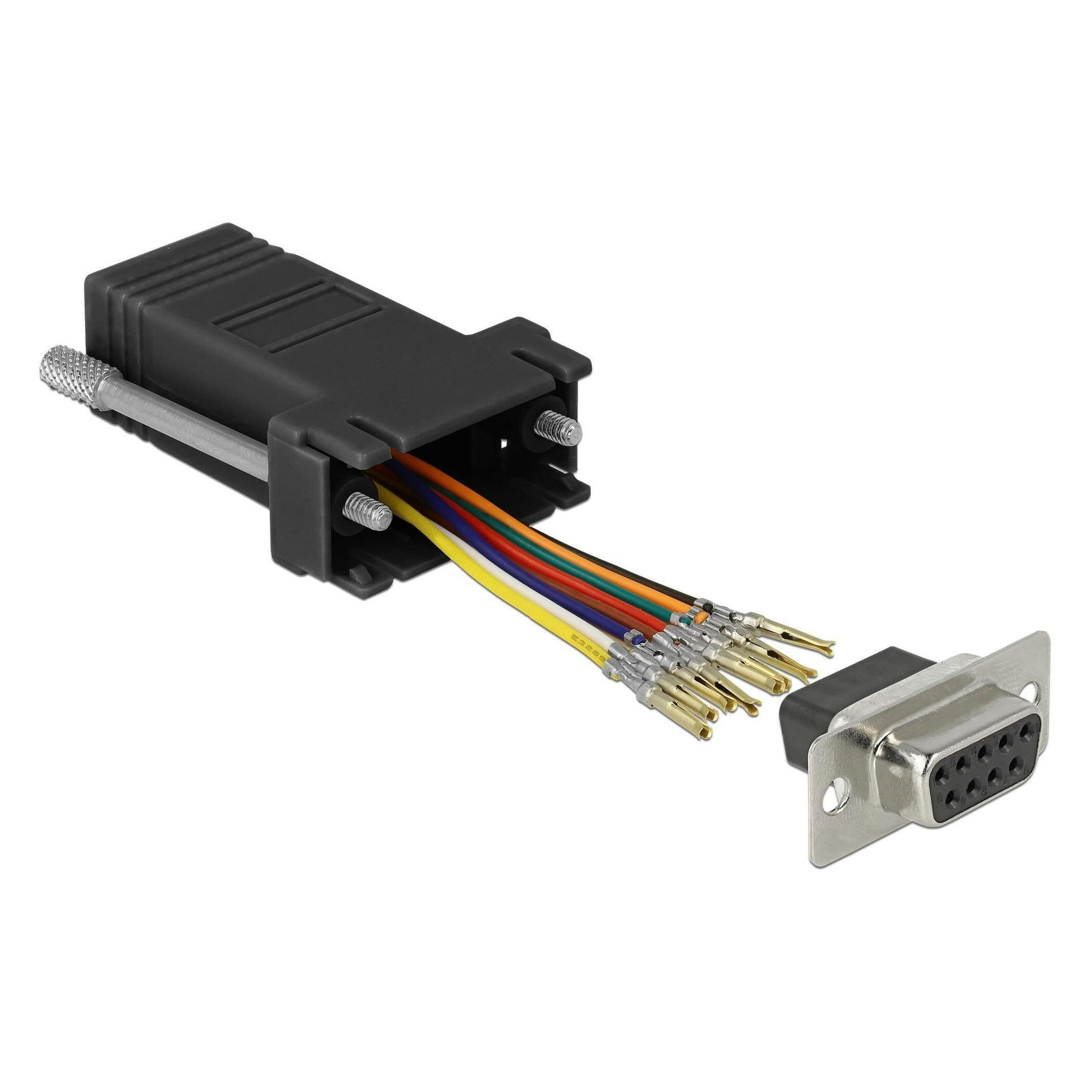 Delock RJ-45 Buchse zu RS232 Buchse Montagesatz (0.05 m) (66165)