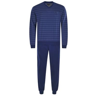 Schlafanzug HAJO "Pyjama", Herren, Gr. 5XL, blau, Obermaterial: 60% Baumwolle CO. 40% Polyester PES., Homewear-Sets Schlafanzug