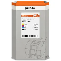 Prindo, Druckerpatrone, Classic Multipack Noir(e) / Cyan / Magenta / Jaune (PRSET1626 MCVP) (C, M)