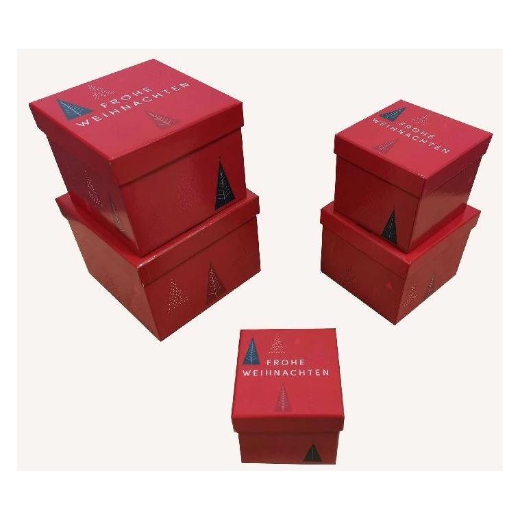 PBS Austria Kartonage 5 teilig Bäume rot (377202)