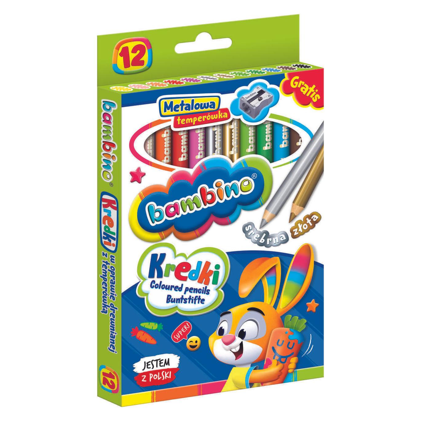 Bleistifte BAMBINO, 12 Farben (IKONKX5487)