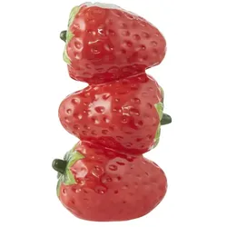 HOME STORY Vase Erdbeeren   ¦ rot ¦ Dolomite ¦ Maße (cm): B: 9 H: 20