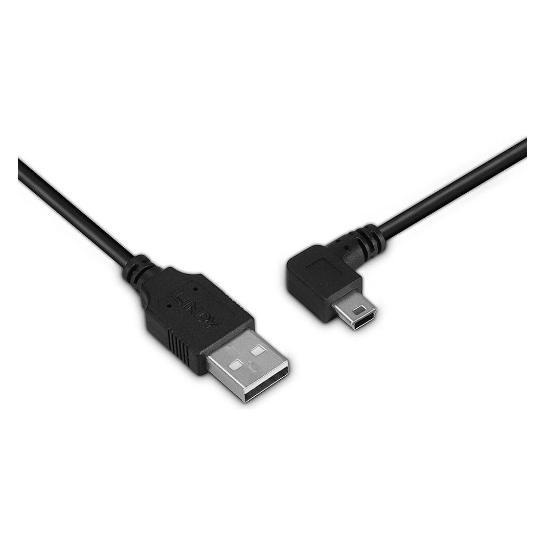 Lindy USB Kabel gewinkelt (1 m, USB 2.0) (31971)